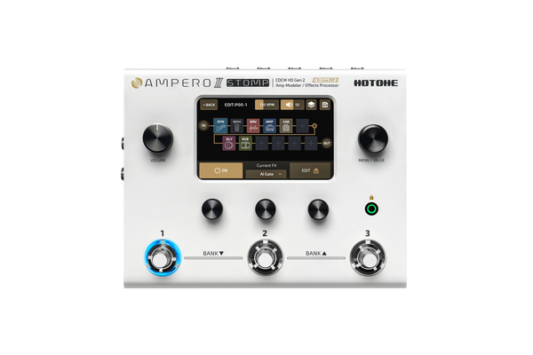ギター HOTONE Ampero II Stomp AmperoIIStomp_Front_WithScreen