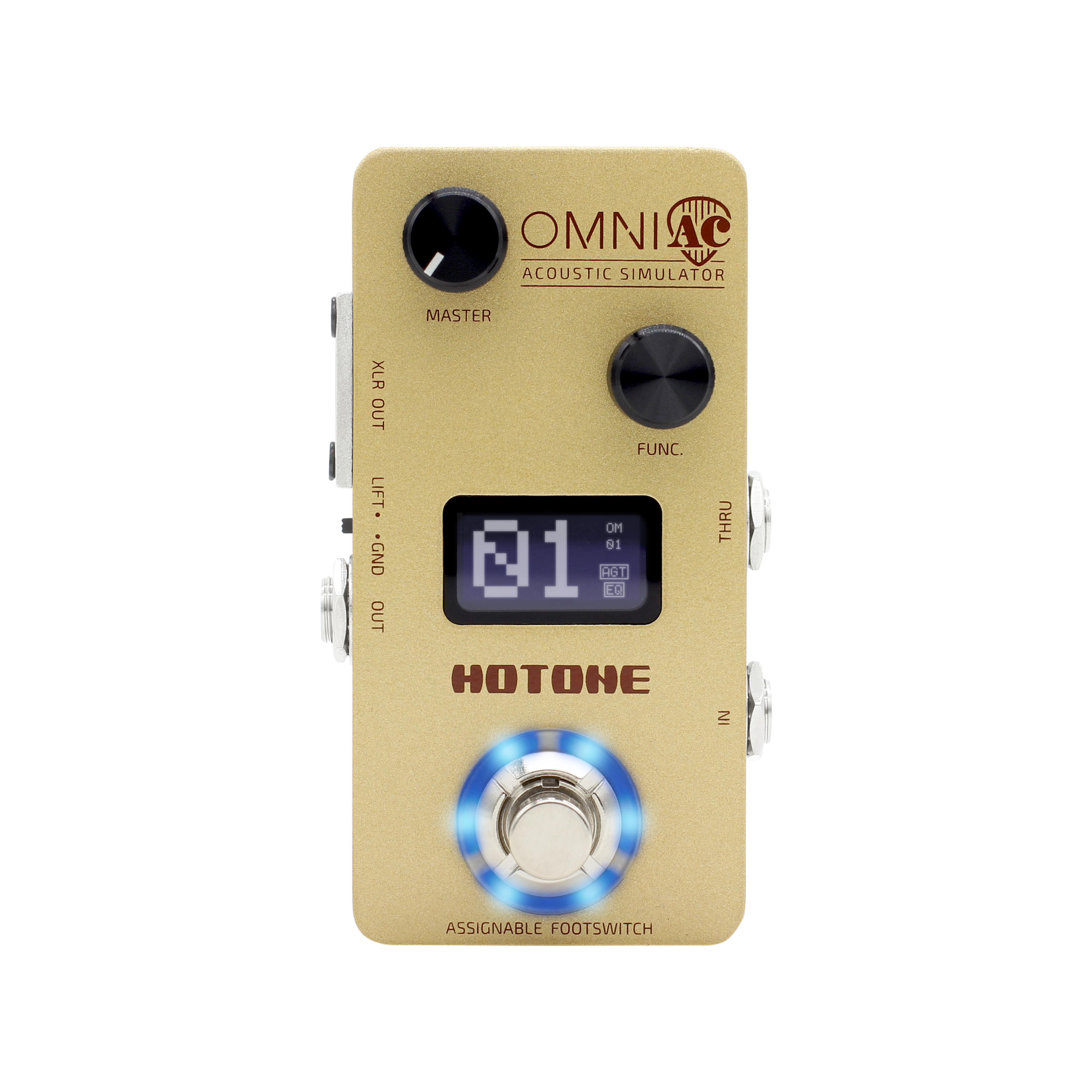 HOTONE OMNI AC アコースティックシミュレーター OmniAC_Front_With_Light_Hi_V01